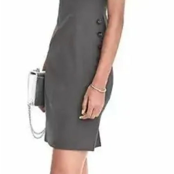Banana Republic, Sleeveless Side Button Sheath Dress,‎ Size 8 - Picture 2 of 8